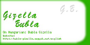 gizella bubla business card